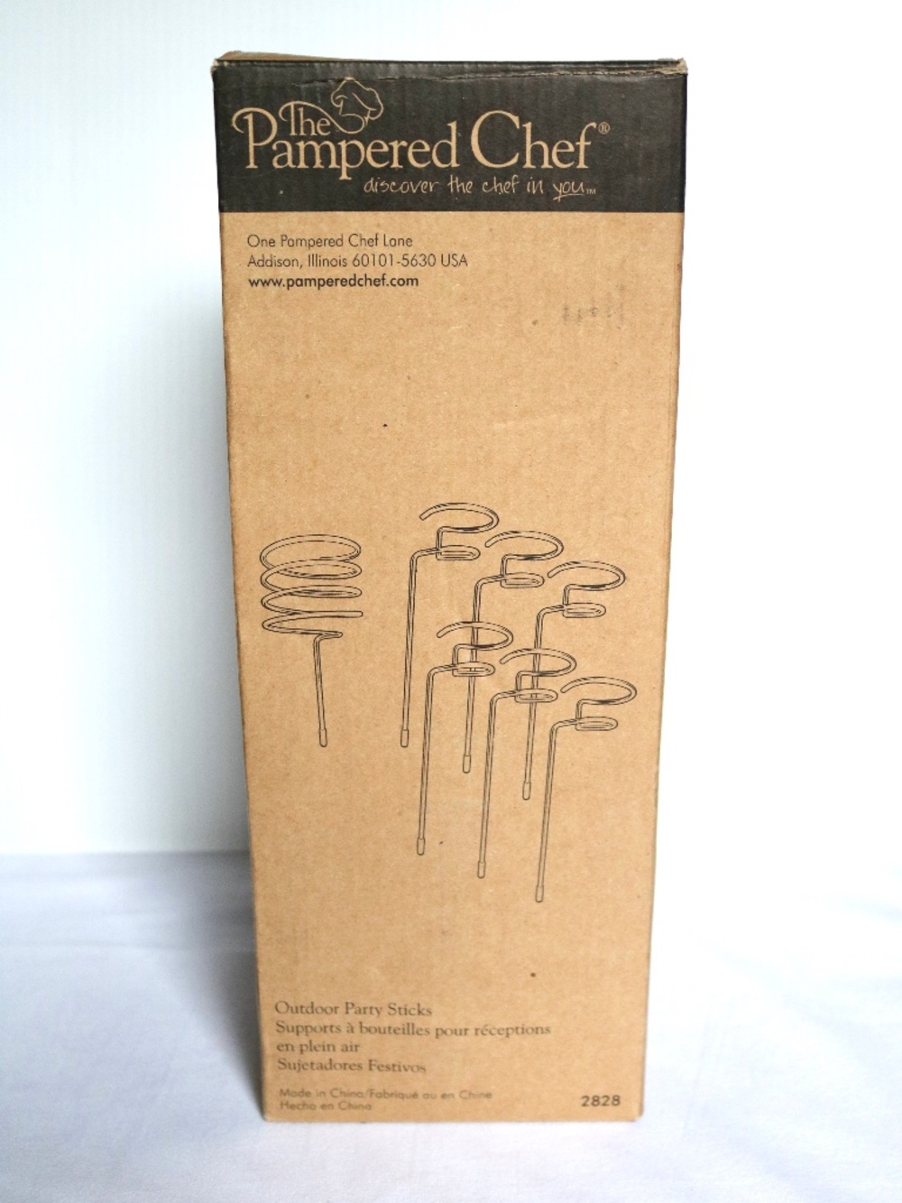 New In Box Pampered Chef Outdoor Party Sticks #2828 Camping Beach Picnic Drinks